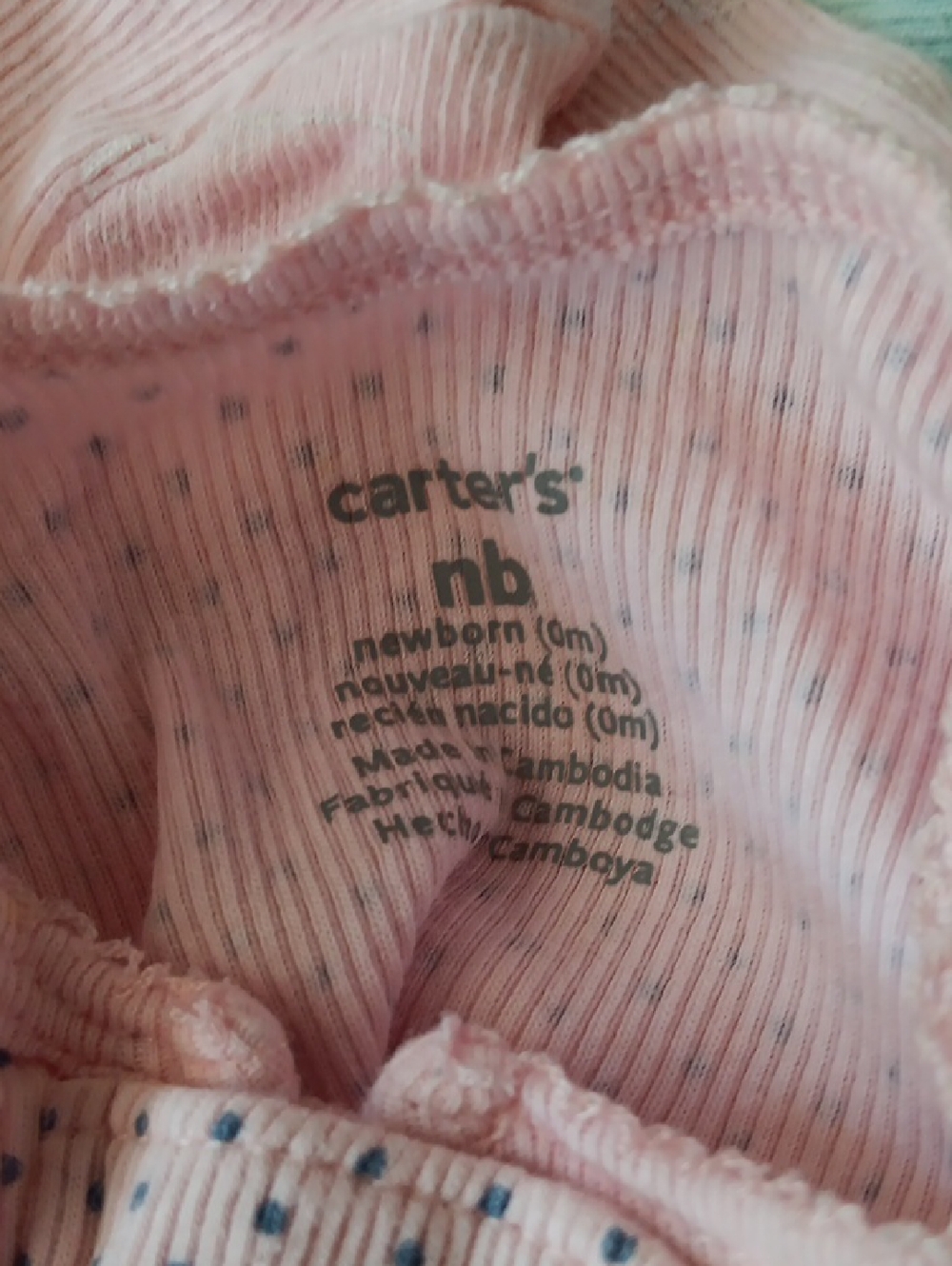 Carter's Pink, Light Blue Sleepers & White Baby One-Piece and Pants - Picture 2 of 12